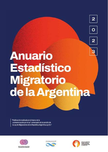 Portada: Anuario Estadístico Migratorio de Argentina 2023